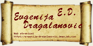 Evgenija Dragalanović vizit kartica